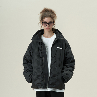 立体压褶潮流立领羽绒服 美式 11E 85绒情侣拉链外套加厚保暖冬季