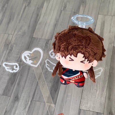 娃娃打卡棒亚克力手持透明夹子