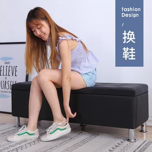 皮 凳试鞋 服装 店沙发凳试衣间凳子商场休息凳长凳更衣室F储物换鞋