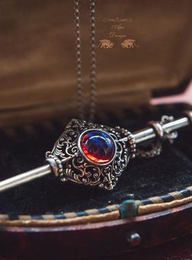 哈利周边神奇动物在哪里滴血盟手工制造龙息石项链毛衣链