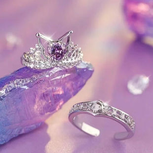 库洛挑战赛挚爱之约戒指时尚百搭气质酷洛米小众ins圣诞送礼物