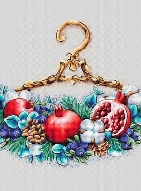 公主绣铺DMC自配套件纯棉线精准印花套件230115冬天的花+衣架