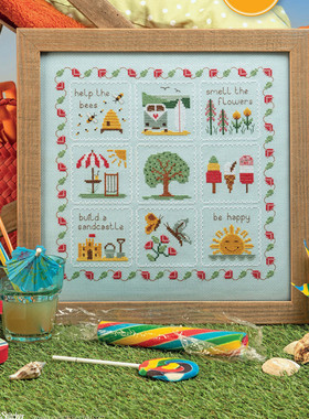 公主绣铺DMC自配套件纯棉线精准印花套件220711四季风景-夏季