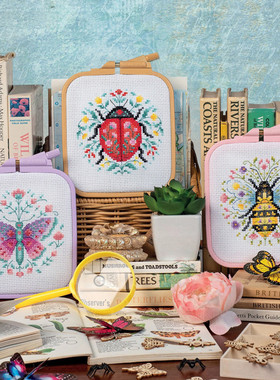 公主绣铺安卡ANC线/DMC线/R线自配套件精准印花套件A101昆虫花花