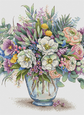 公主绣铺DMC自配套件纯棉线精准印花套件230430大花瓶