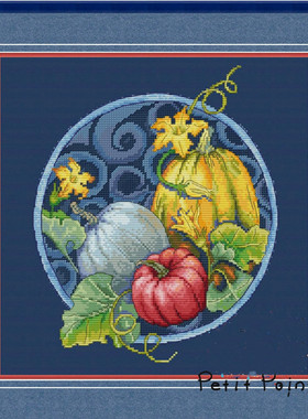 公主绣铺DMC自配套件纯棉线精准印花套件201105彩色南瓜