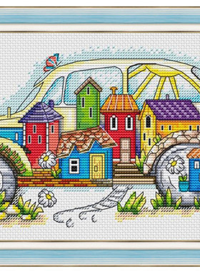 公主绣铺DMC自配套件纯棉线精准印花套件200810夏季卡通小汽车小