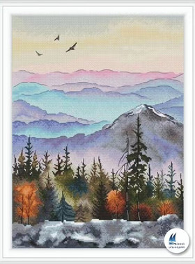 公主绣铺DMC自配套件纯棉线精准印花套件220808秋天的森林