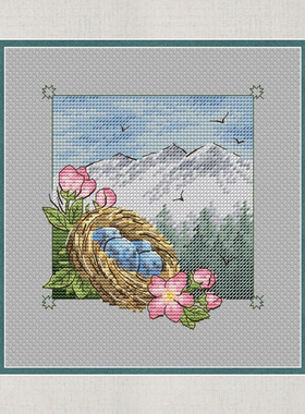 公主绣铺DMC自配套件纯棉线精准印花套件220121十二月小风景三月