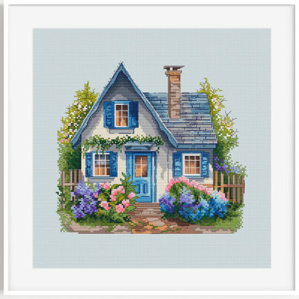 公主绣铺DMC十字绣自配套件纯棉线精准印花套件231015花园小房子