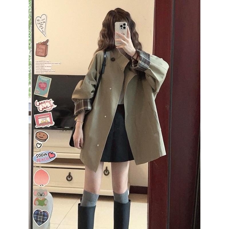 卡其色短款风衣外套女2025新款巨好看的今年流行爆款小个子高级感