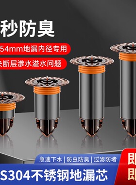 地漏加长内芯下水道管道断层不锈钢防臭渗水延长管家用卫生间通用