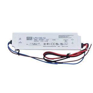 LPV-100-12台湾明纬100w12v8.5a防水led开关电源恒压广告照明驱动
