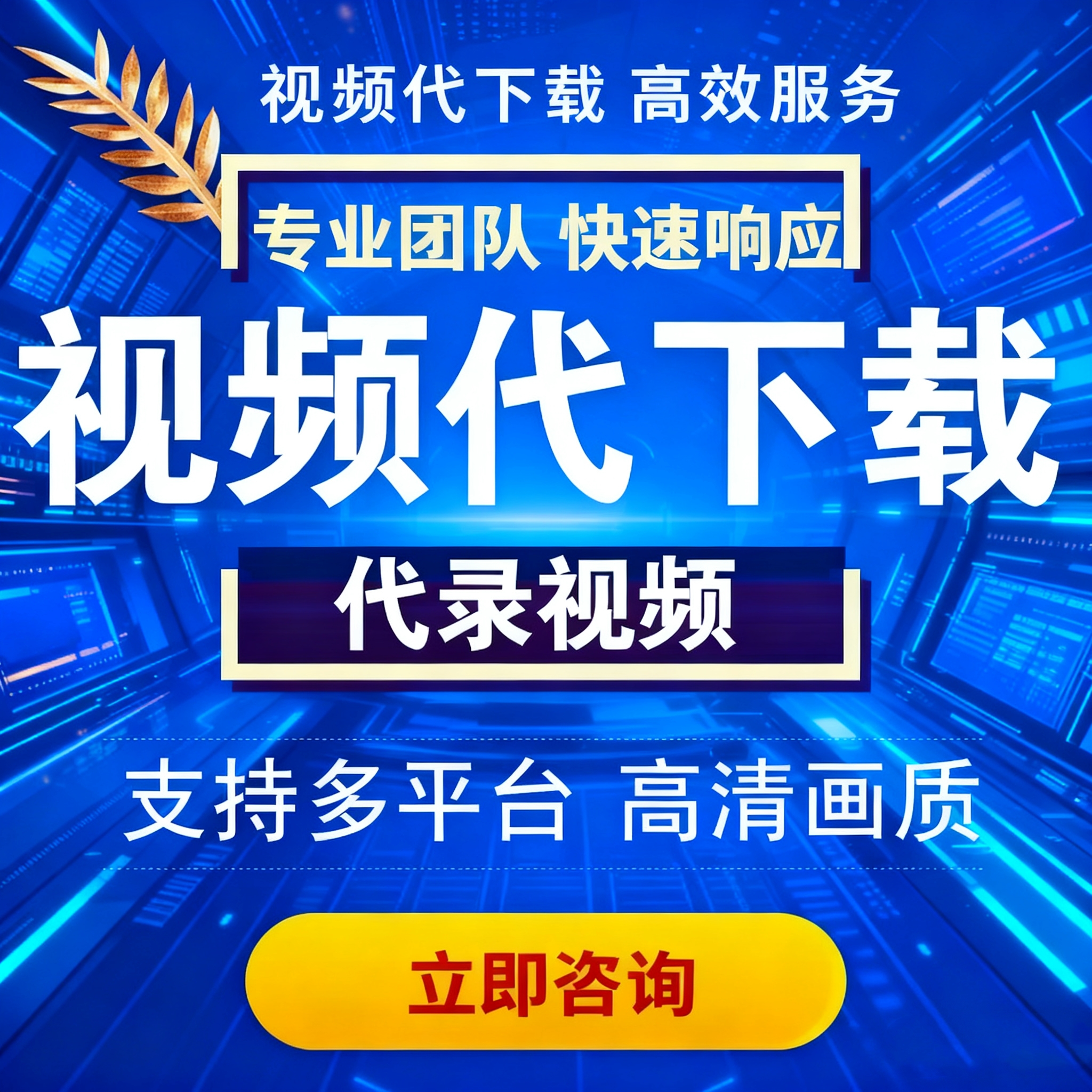 网页视频代下载各类小程序视频提取代录制直播会议视频代下载mp4