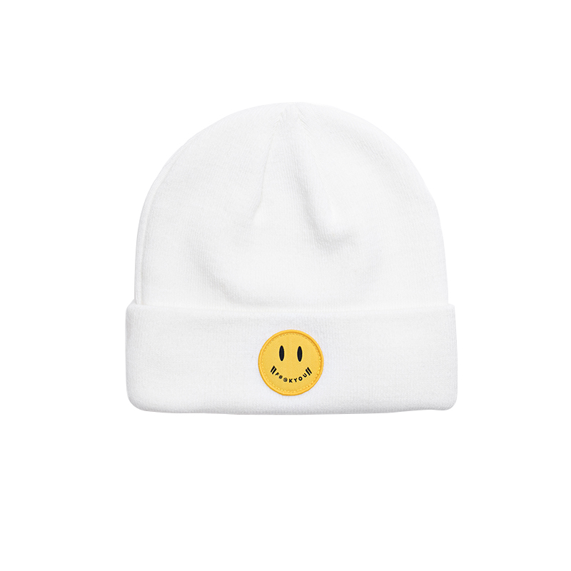 伪装笑脸系列beanie翻边男女冷帽