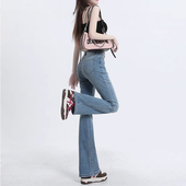 显瘦百搭弹力喇叭马蹄裤 高腰修身 女秋冬2025年新款 复古微喇牛仔裤