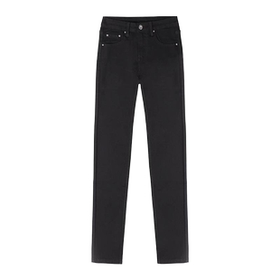 黑色高腰直筒牛仔裤女春秋2026年新款修身显瘦弹力百搭窄版烟管裤