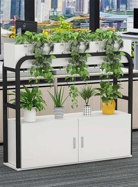 新品花槽柜办公室屏风隔断矮柜绿植花架铁艺置物架餐厅围栏隔断墙