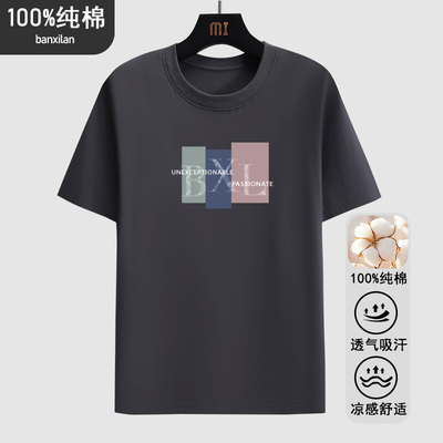 230g重磅纯棉t恤男士短袖圆领