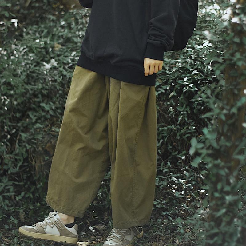 日系工装裤男女老爹裤宽松阔腿裤休闲直筒潮牌萝卜裤休闲裤裤子