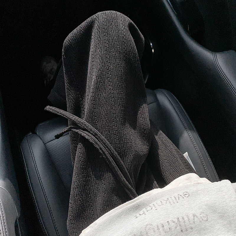 麦穗纹休闲裤子男女款春秋美式高街直筒宽松卫裤重磅垂感阔腿长裤