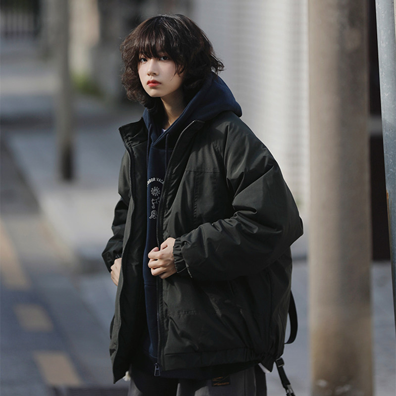 阿于呆STAYFISH日系复古飞行夹克立领棉服宽松休闲工装外套男女冬