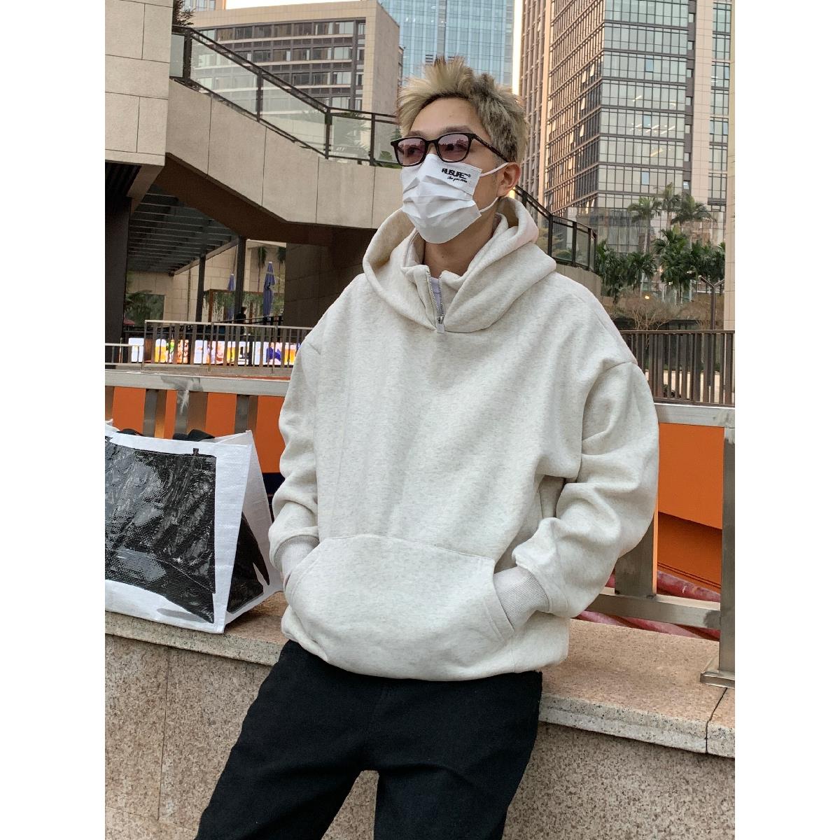 HELIPORT停机坪 高领拉链帽衫潮牌男女宽松百搭高街保暖连帽卫衣