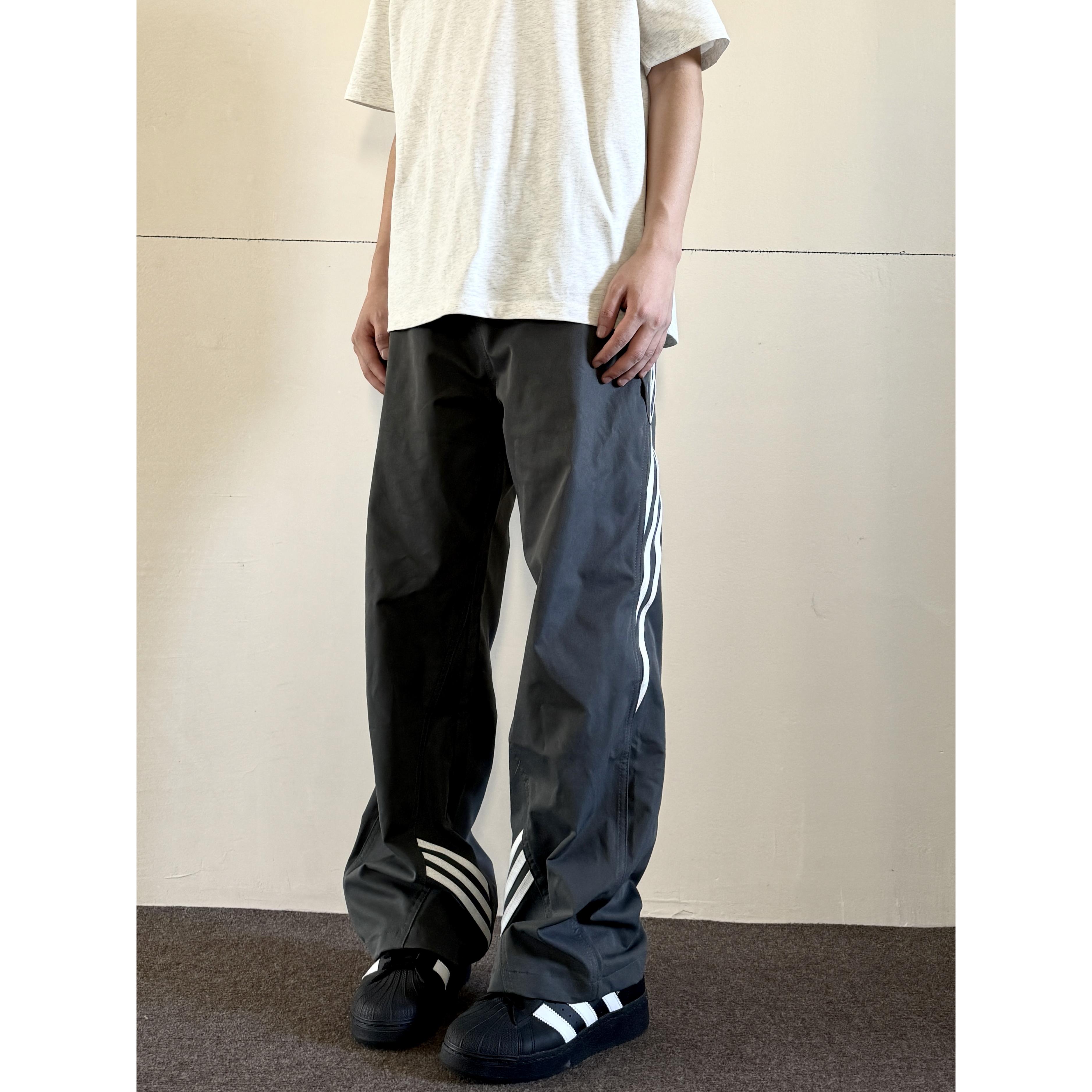 soxiox夏季美式条纹休闲裤男女直筒宽松复古松紧腰机能工装裤子潮