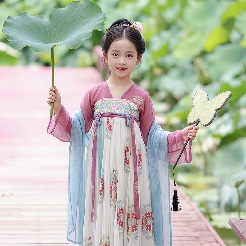 国风儿童唐装汉服齐胸汉服连衣裙