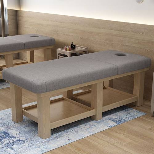 实木美容床美容院按摩床理疗床推拿多功能采耳美体纹绣带洞木