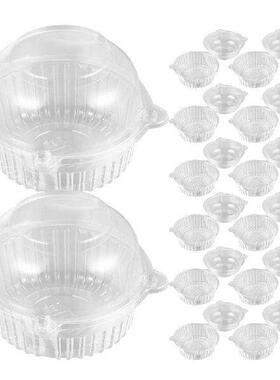 100 Pcs Transport Clear Transparent Cake Box Cupcake Boxes