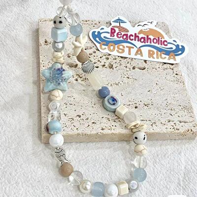 Summer Sea Breeze Blue Star Phone Chain Charm Wrist Strap