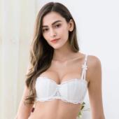 Bra Half Push Varsbaby Cup Lace Underwear Sexy Thin Cotto