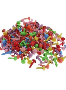 200pcs Mini Decorative Round Head Split Pins Metal Brads Pap