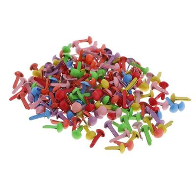 200pcs Mini Decorative Round Head Split Pins Metal Brads Pap
