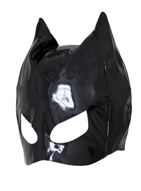 Sexy Masks Black Fetish Slave Latex patent leather BDSM Bond