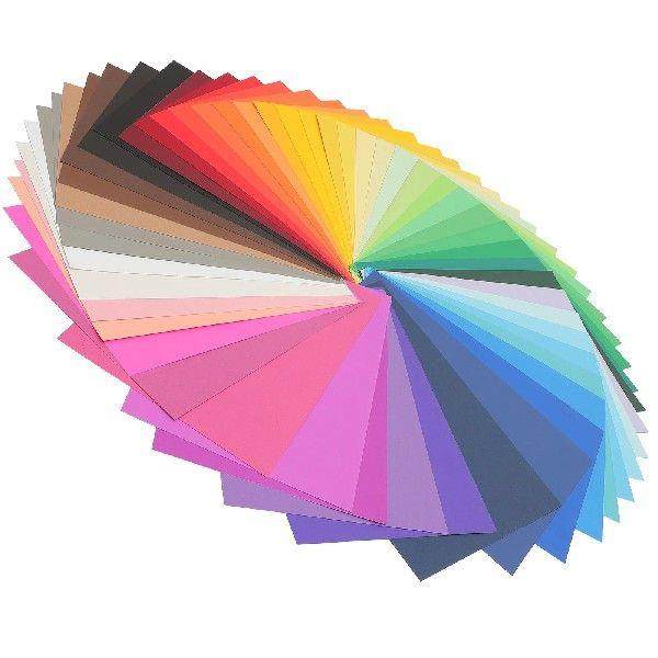 50 Sheets Color Cardboard Premium Material Paper Blank Safe