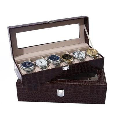12 watch jewelry display storage holder case grids box gift