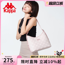 Kappa卡帕 新品斜挎托特包女老花皮质感hobo包大容量通勤单肩包