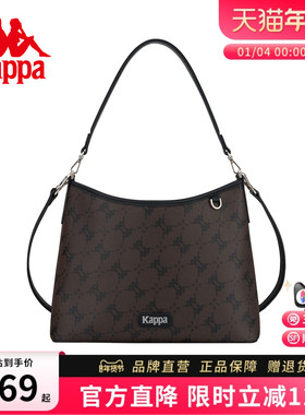Kappa卡帕 2025年新款HOBO包女棕大容量手提包单肩斜挎通勤托特包