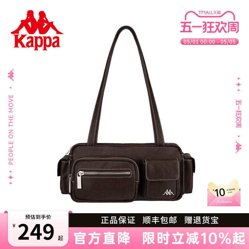 Kappa卡帕 2026年新款波士顿包机车风大容量保龄球单肩腋下法棍包