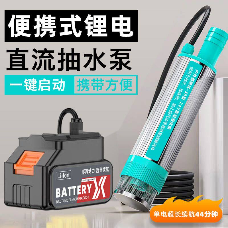 锂电抽油泵电动加油机12V柴油小型泵吸油神器38型抽水泵通用油枪