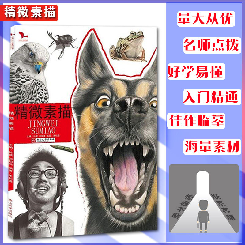 精微素描我有我一套朱乾盛素描基础入门单体素描静物动物昆虫花卉水果