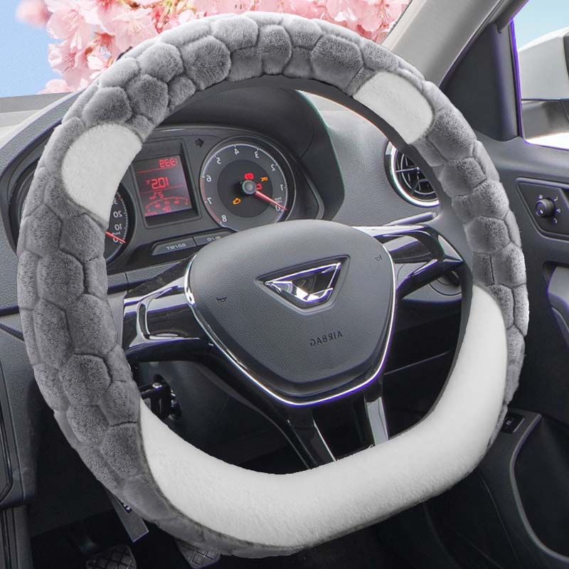 一汽-大众捷达VS5/VS7/VA3专用汽车毛绒棉方向盘套冬季款保暖防滑