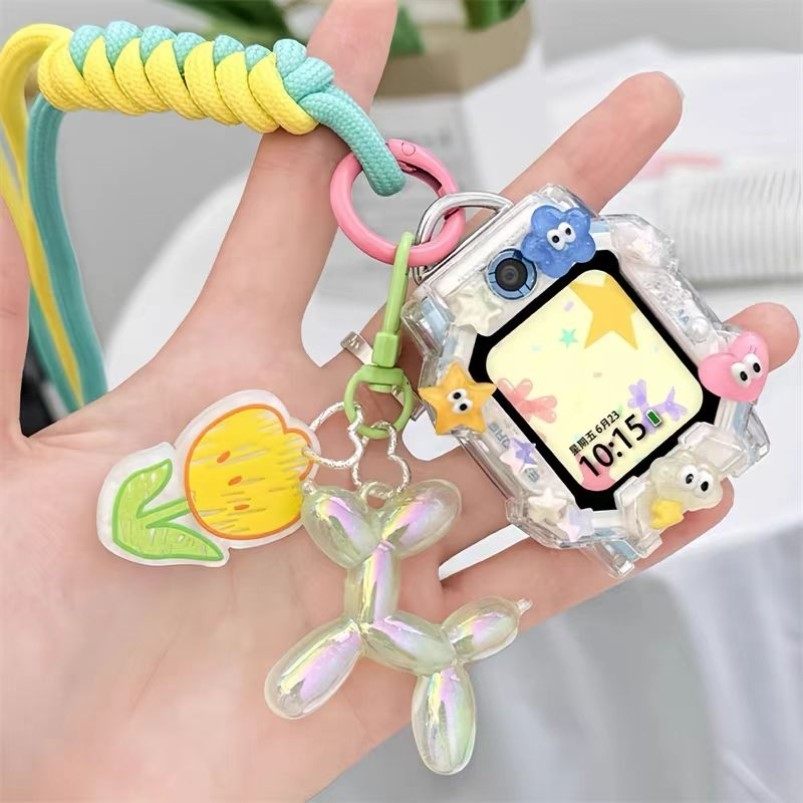 适用小天才儿童电话手表Z9挂绳Z10卡通diy保护套Z6挂脖Z8A/Z7配件