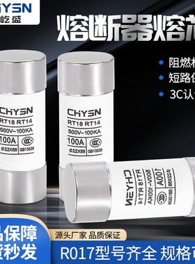 陶瓷保险丝R017 RO17熔断器熔芯22*58RT18芯子63/80/100/125A