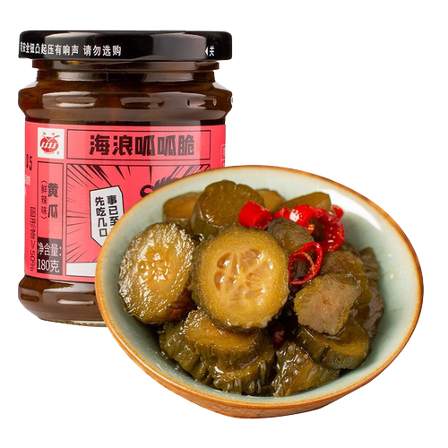 海浪酱菜开胃下饭菜酱黄瓜咸甜脆俄罗斯腌黄瓜萝卜咸菜配菜鲜辣味