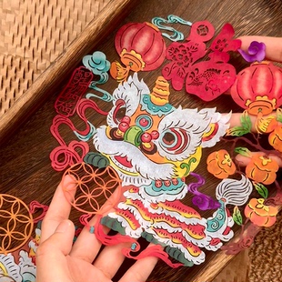 非遗窗花蔚县剪纸2026新年年画玻璃贴成品结婚礼物装饰布置中国风