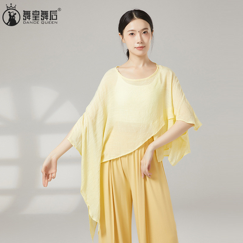 舞蹈服上衣练功服蝉翼纱衣罩衫女