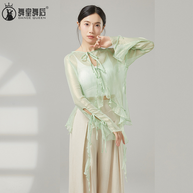 古典舞蹈服女飘逸纱衣演出服上衣